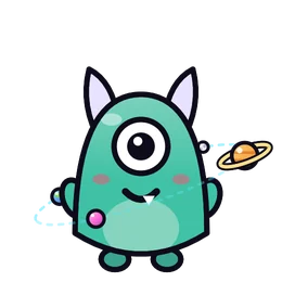 Planet orbit on Gnatz, a monster part in Beasties