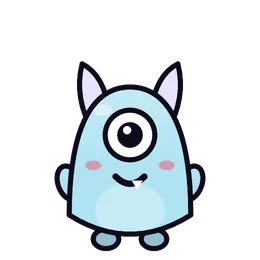 Gnatz in Ice blue, a monster colour in Beasties
