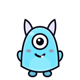 Gnatz in Neon blue, a monster colour in Beasties