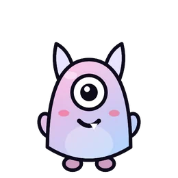 Gnatz in Cotton candy, a monster colour in Beasties