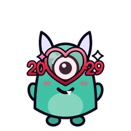 Gnatz mit der Neujahrsbrille 2029 in Beasties