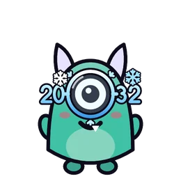 Gnatz mit der Neujahrsbrille 2032 in Beasties