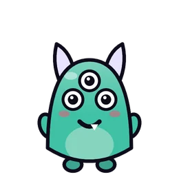 Three eyes on Gnatz, a monster part in Beasties