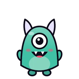 Big grin on Gnatz, a monster part in Beasties